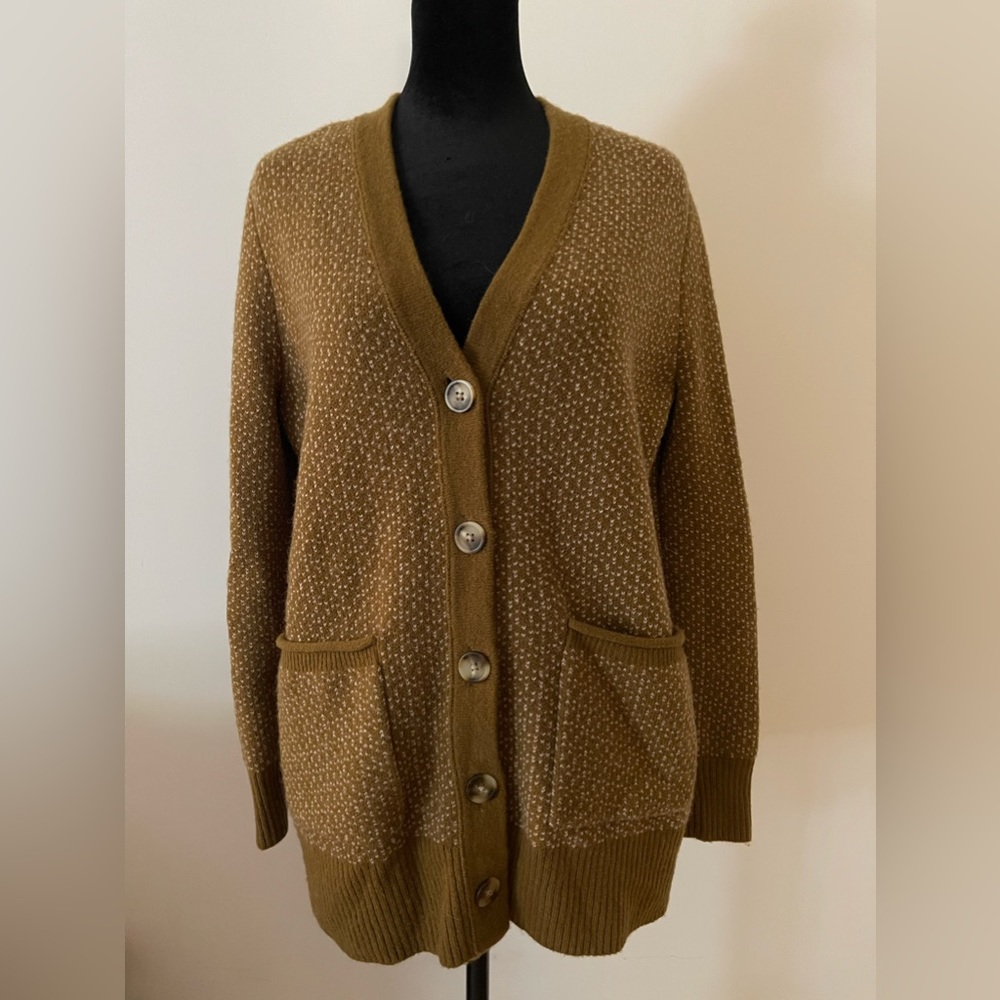 MADEWELL Bird’s Eye Maysfield Cardigan Sweater in Coziest Yarn. Size XXS